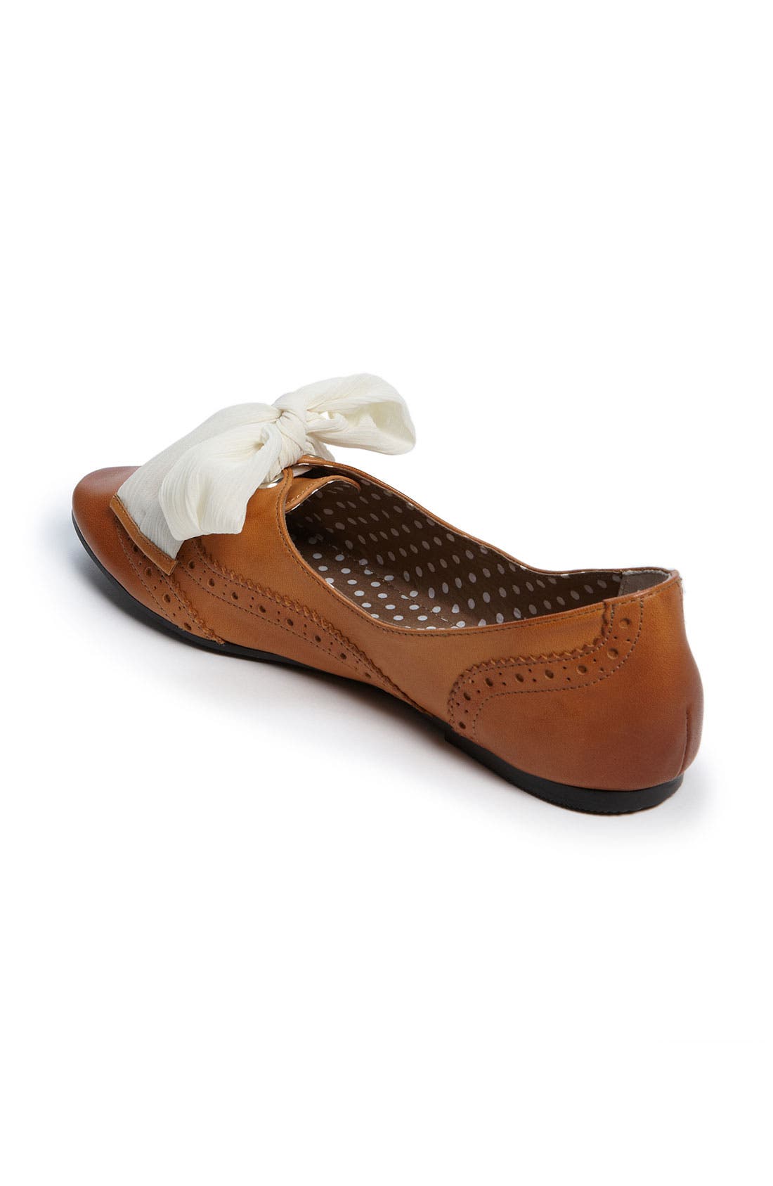 'Paxton' Oxford Flat, Alternate, color, COGNAC