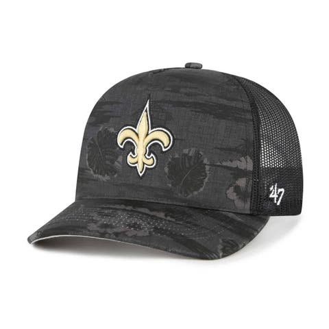 Men's '47 Black New Orleans Saints Fiji Trucker Adjustable Hat