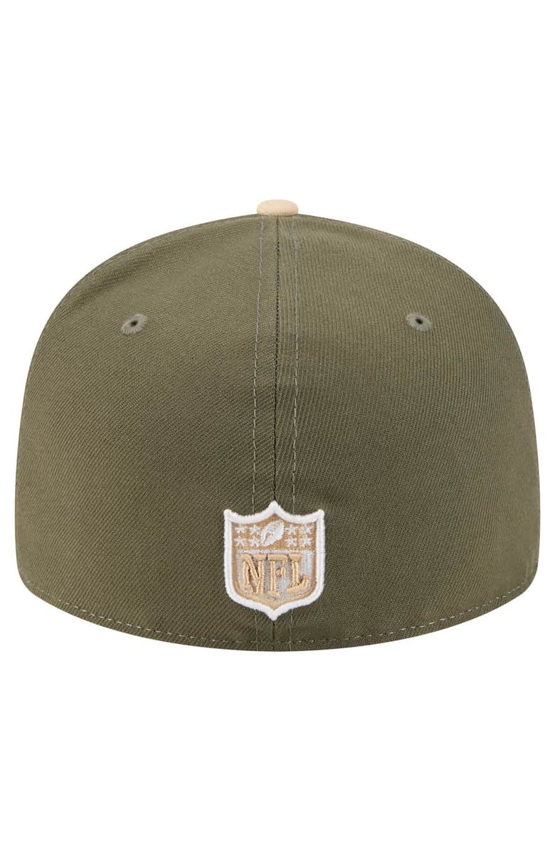 New Era Men's New Era Light Beige/Olive Green Bay Packers Two-Tone Color Pack Split Panel 59FIFTY Fitted Hat, Alternate, color, Light Beige