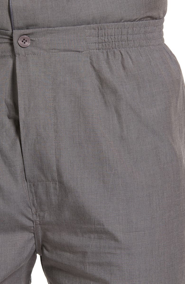 Majestic International Cotton Short Pajamas, Alternate, color, Charcoal