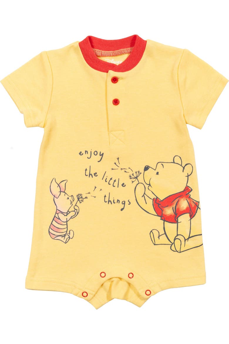 Winnie the Pooh 2-Pack One Piece Rompers, Alternate, color, Pooh Yellow Orange