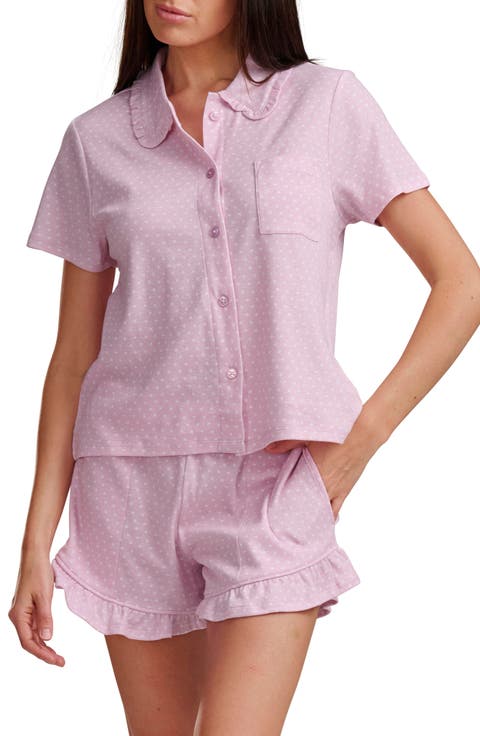 Ruffle Collar Short Pajamas