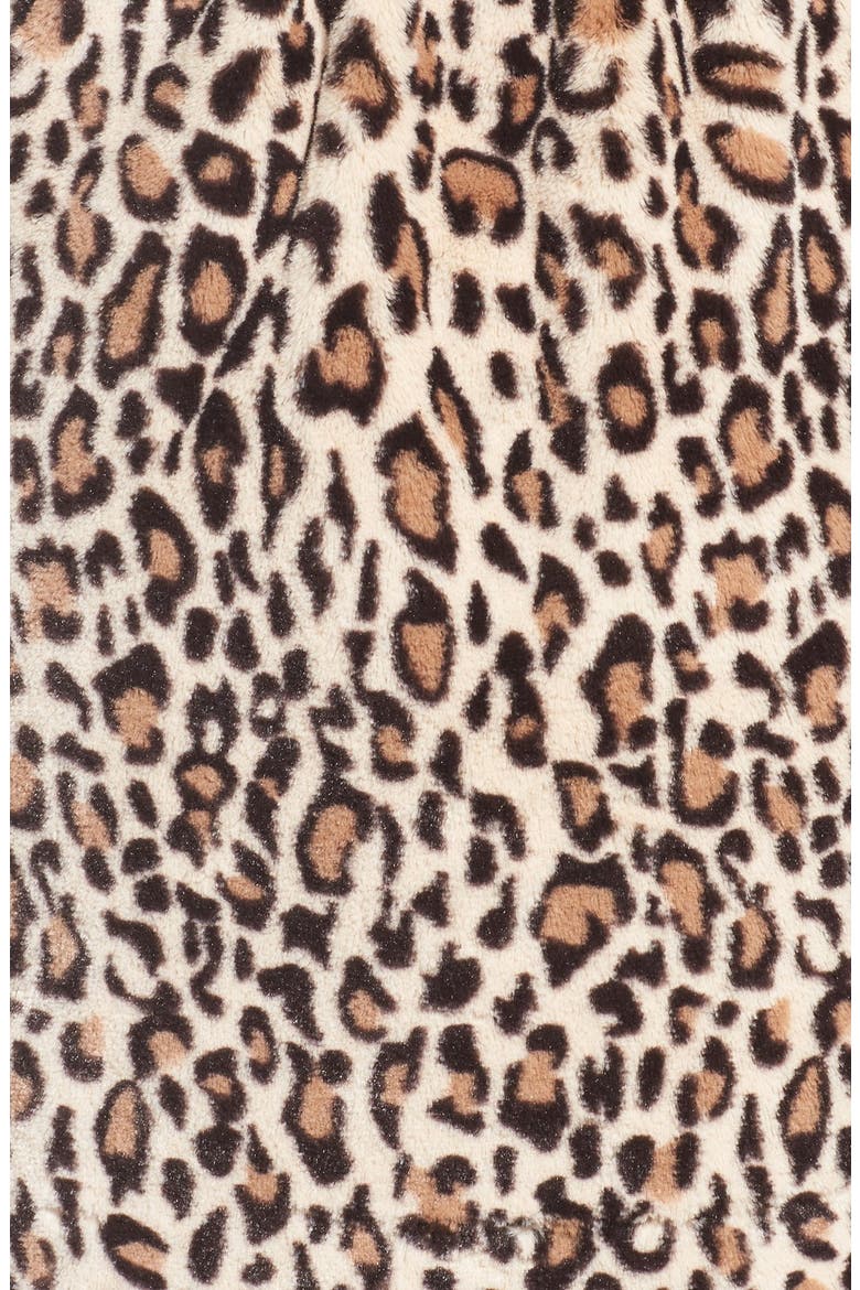 Glamour Short Robe, Alternate, color, NATURAL LEOPARD