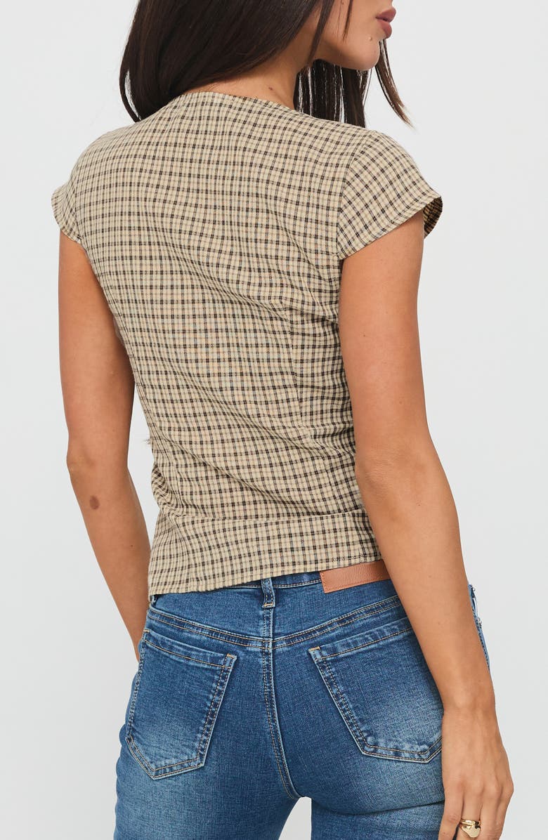Princess Polly Ruched Corset Top, Alternate, color, Beige Check