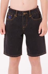 Rip Curl Kids' Hyped Up Denim Carpenter Shorts
