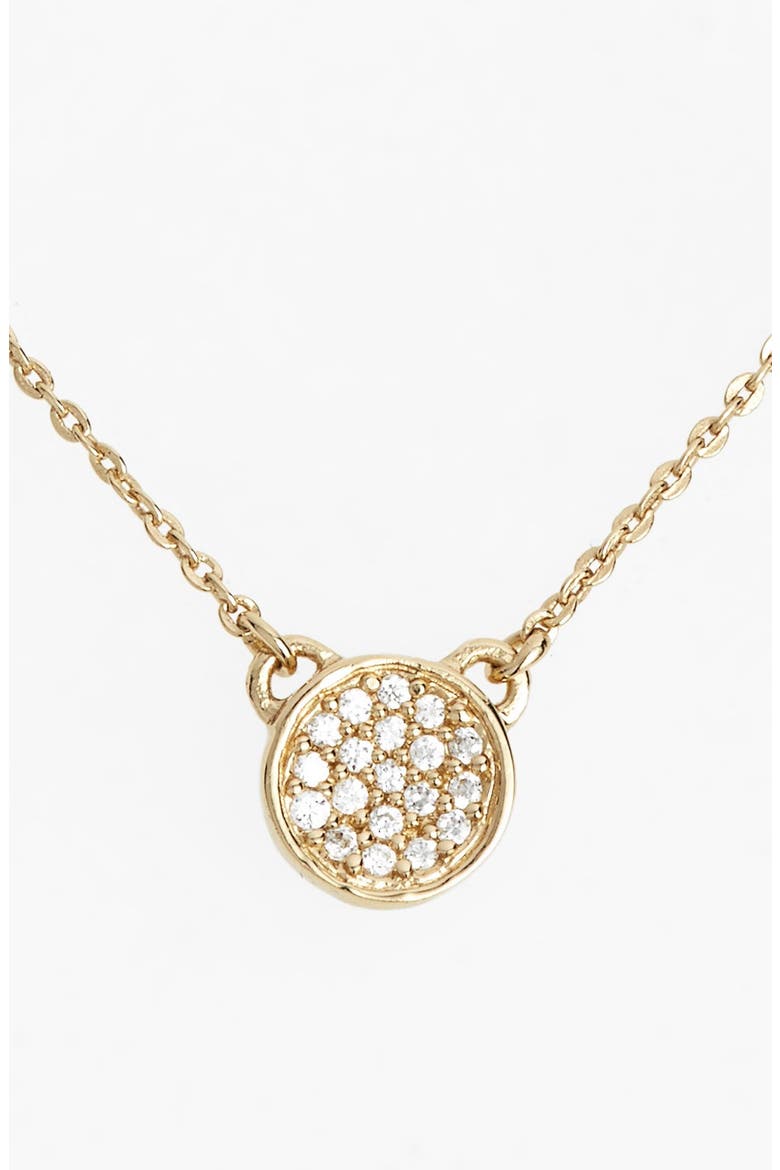 'Cade' Pavé Pendant Necklace, Main, color, GOLD/ CLEAR