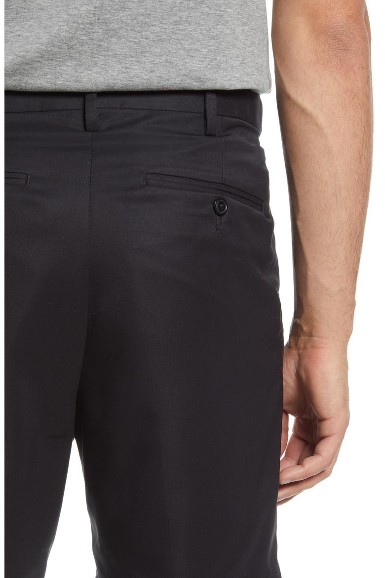 Microfiber Self Sizer Pleated Shorts, Alternate, color, BLACK