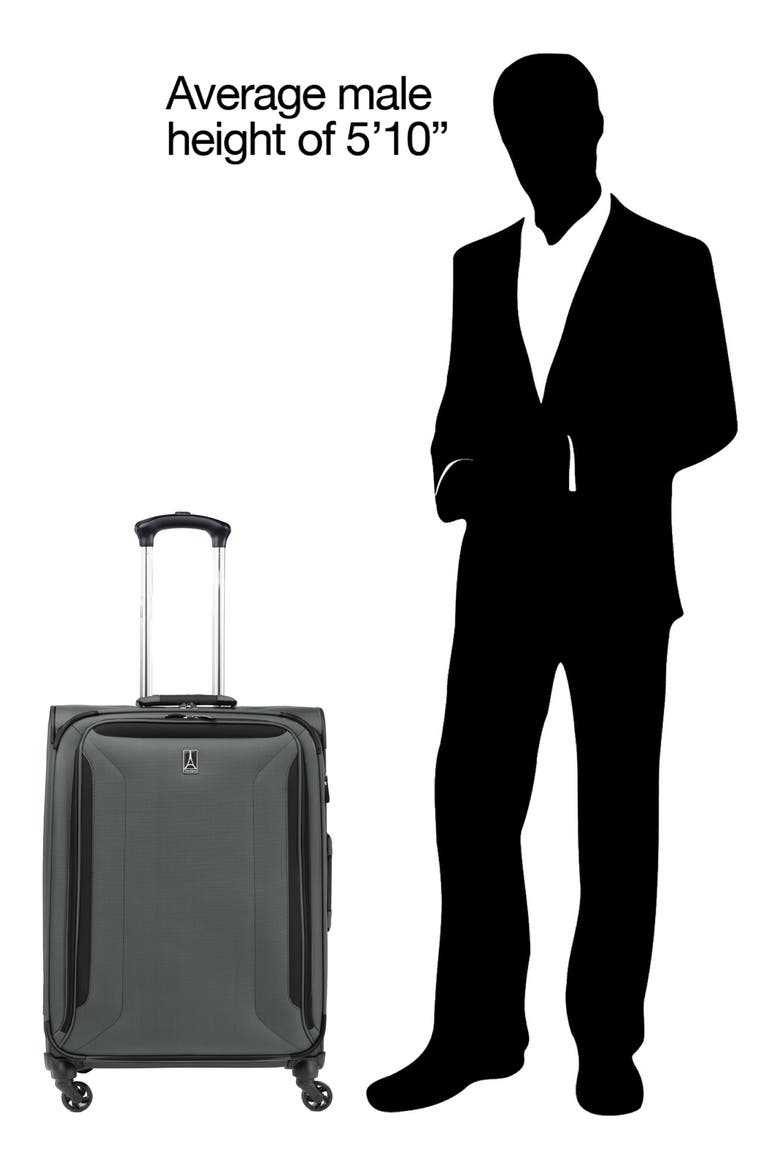 Pilot Air 2 25-Inch Expandable Spinner Luggage, Alternate, color, GREY/ BLACK