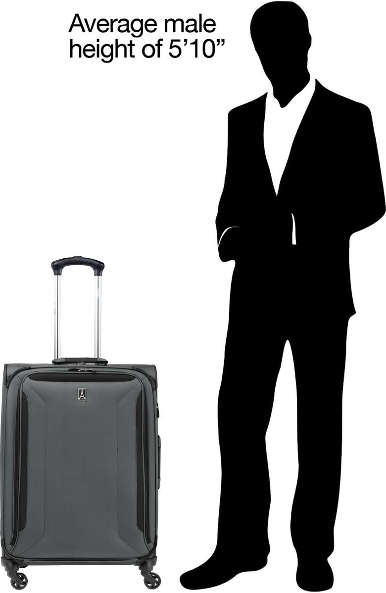 TRAVELPRO Pilot Air 2 25-Inch Expandable Spinner Luggage, Alternate, color, Grey/ Black