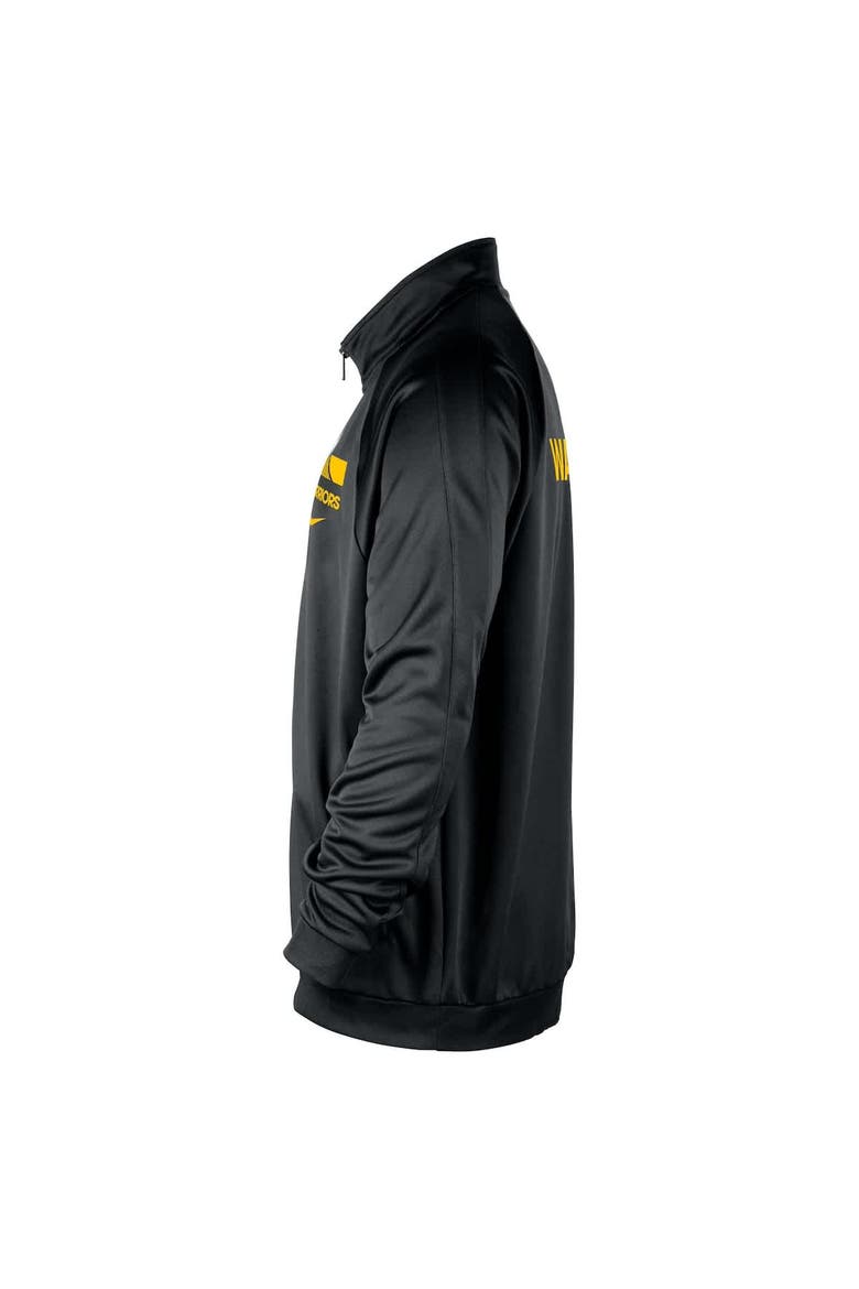 Men's Nike Black Golden State Warriors Courtside Pique Club Full-Zip Track Jacket, Alternate, color, Black