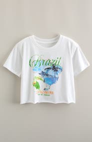 Treasure & Bond Kids' Crop Cotton Graphic T-Shirt