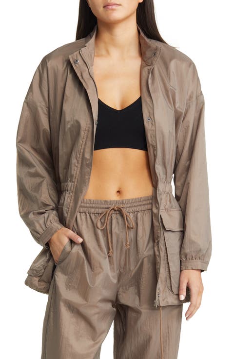 Drawstring Waist Oversize Jacket