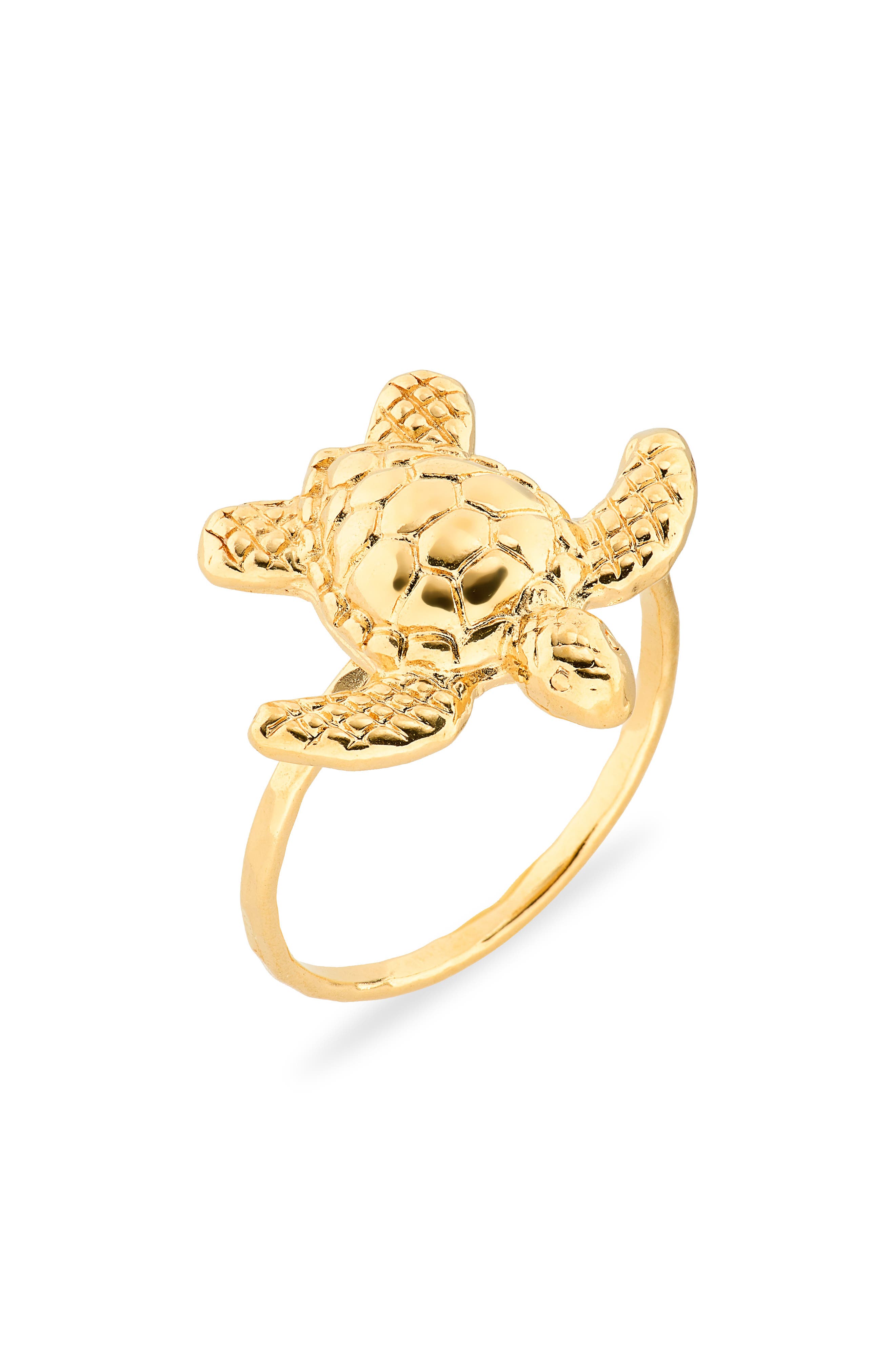 Kiara By Ki-ele Paradise Cove Sea Turtle Ring In Gold