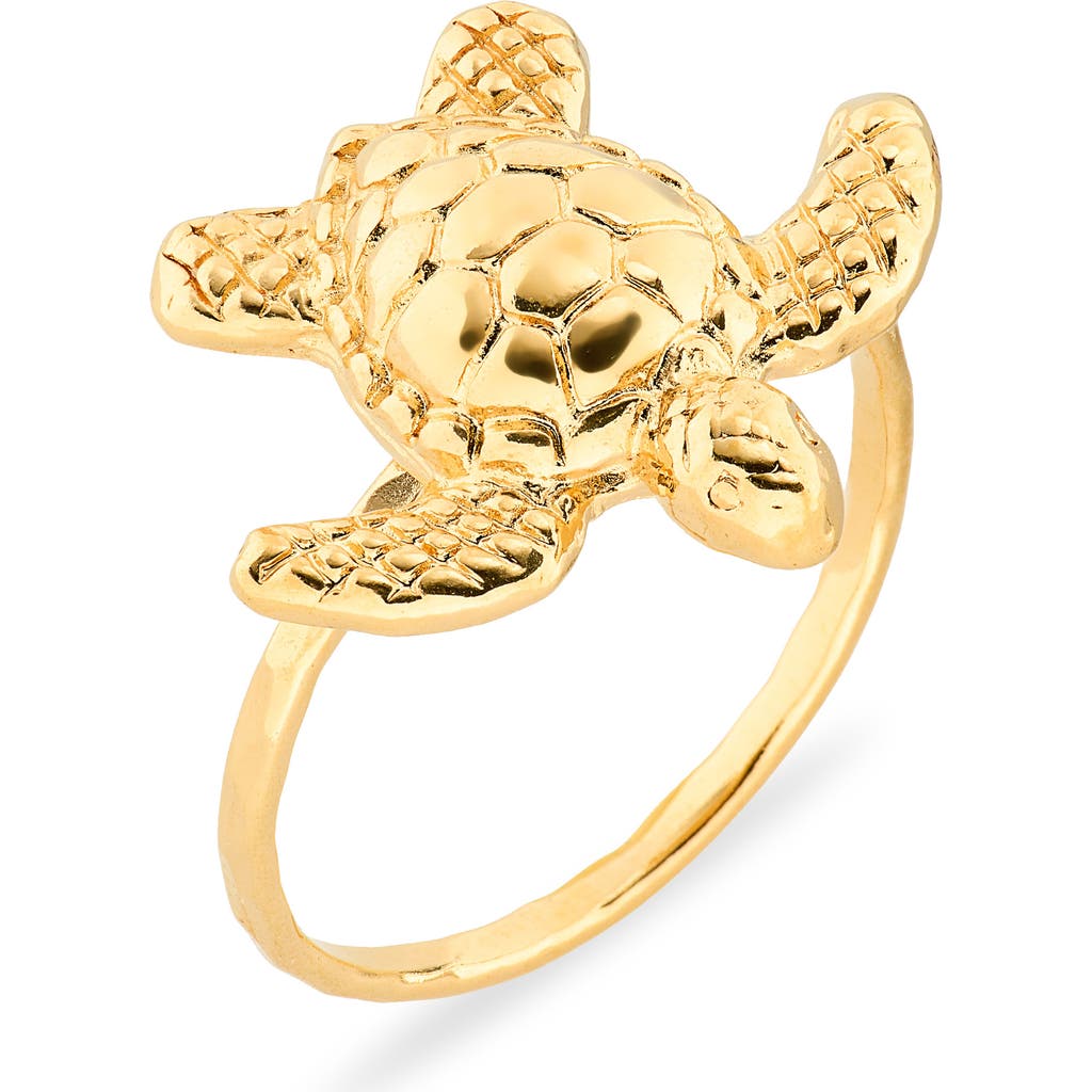 Kiara By Ki-ele Paradise Cove Sea Turtle Ring In Gold