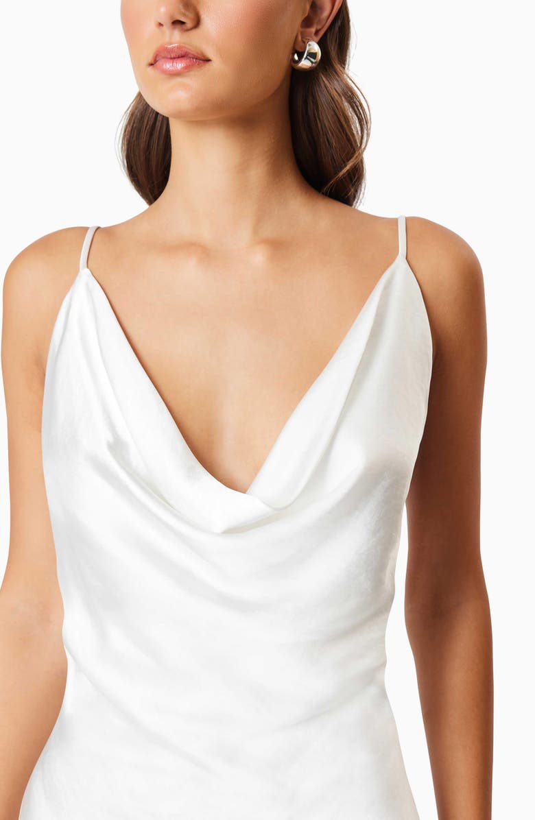 Elliatt Clementine Satin Gown, Alternate, color, Ivory