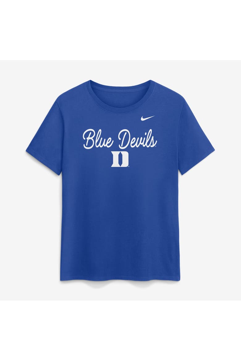 Women's Nike Royal Duke Blue Devils Script Mantra Logo T-Shirt, Alternate, color, Royal
