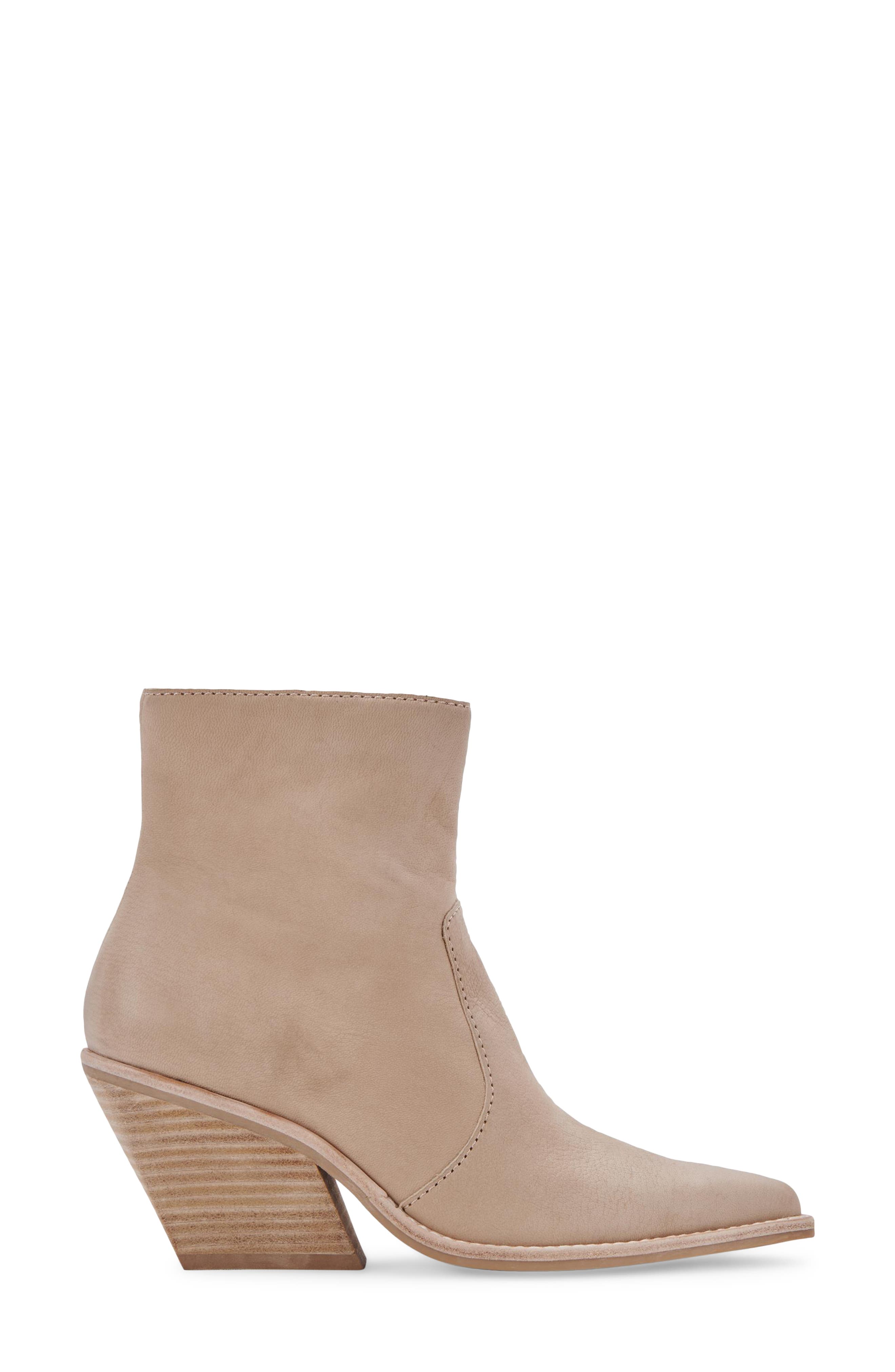 Dolce Vita Volli Pointed Toe Bootie, Alternate, color, Dune Nubuck