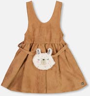 Deux par Deux Stretch Suede Effect Jumper with Llama Bag