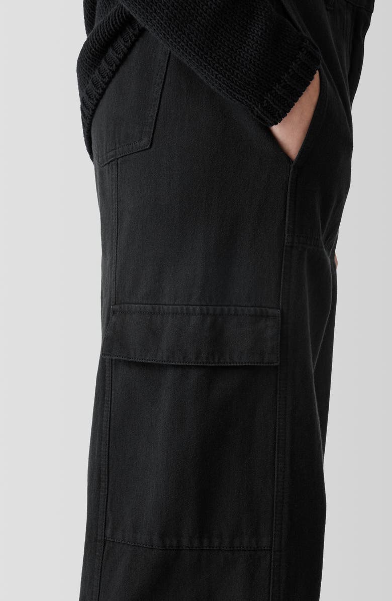 Eileen Fisher Organic Cotton Wide Leg Cargo Pants, Alternate, color,