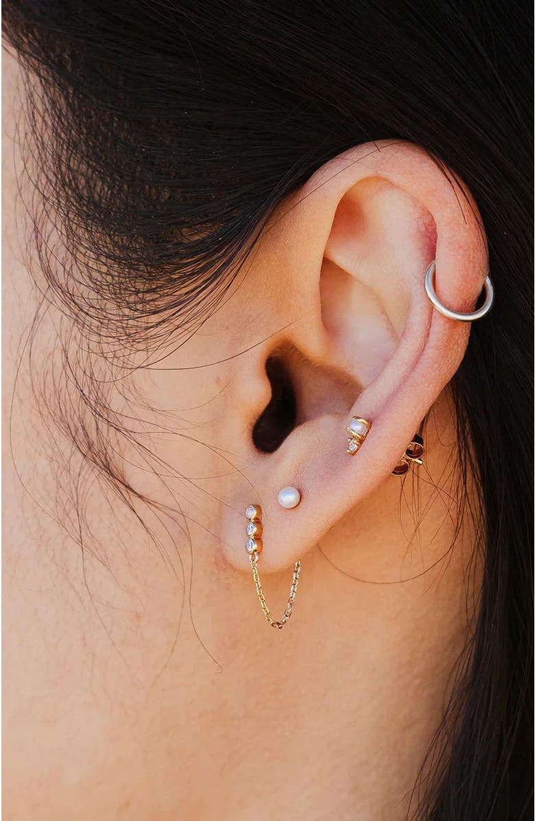 MADE BY MARY Mini Live In Hoop Earrings, Alternate, color, Gold Filled