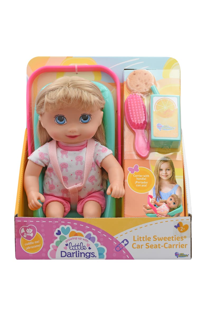 Little Darlings Little Sweeties Carseat Carrier for 10 Inch Dolls, Alternate, color, Multicolored