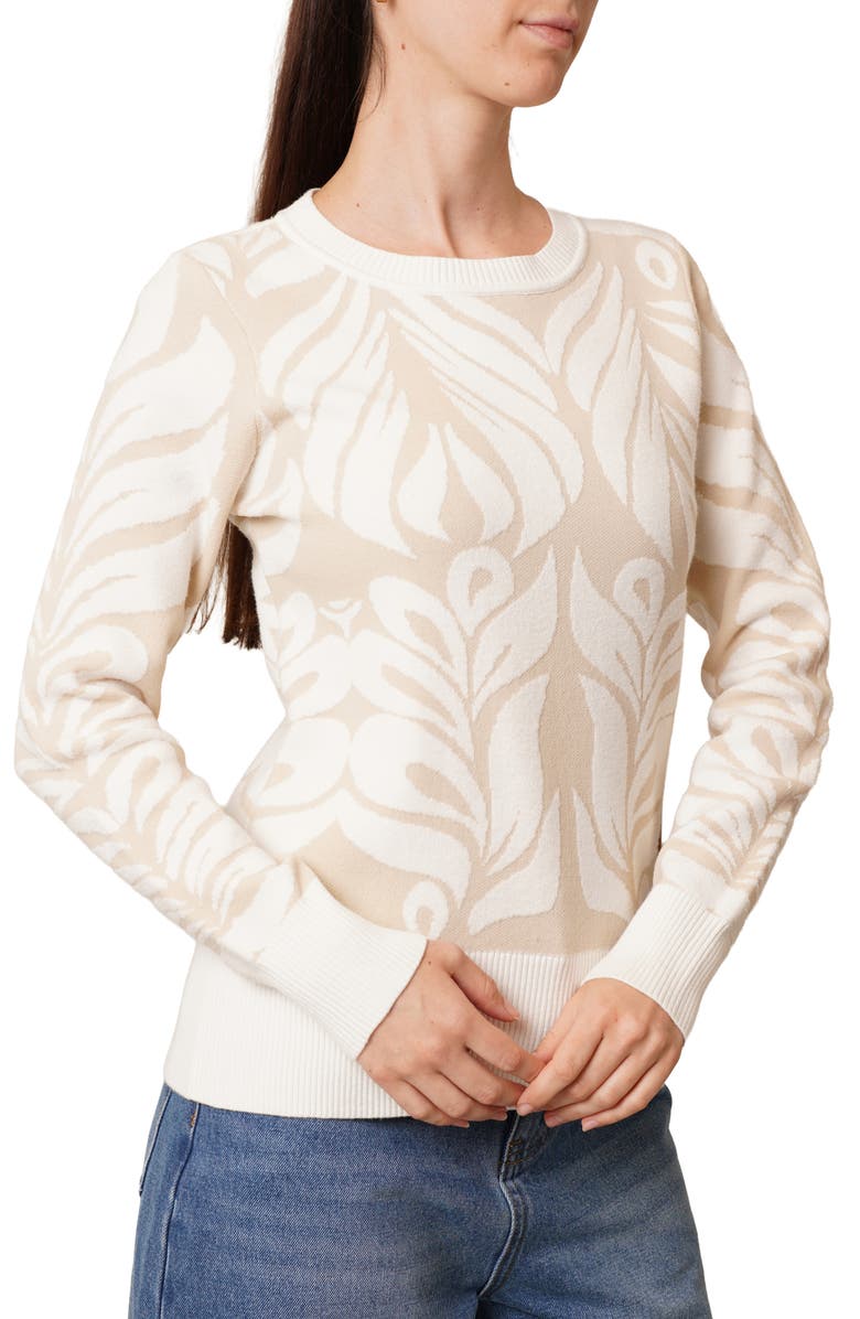 CYRUS Jacquard Pullover Sweater, Alternate, color, Effie Floral