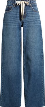 HIDDEN JEANS Tie Waist Baggy Wide Leg Jeans