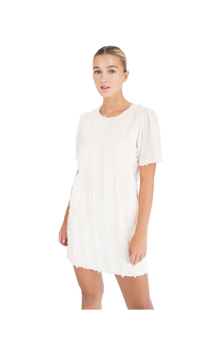 Belle & Bloom Star Child Textured Mini Dress, Main, color, White