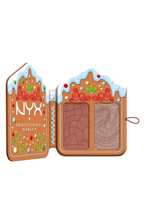 Nyx Professional Makeup Buttermelt Face Blush & Highlighter Palette In Brown