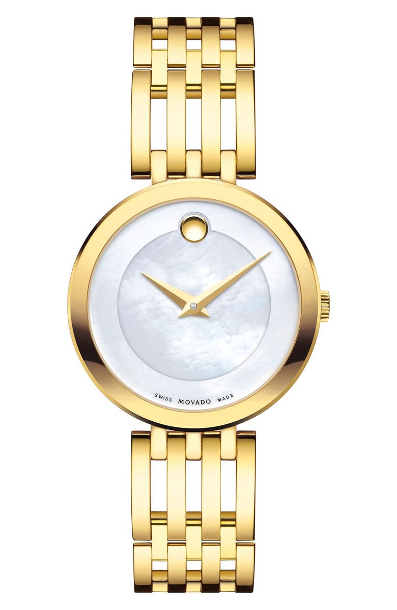 Movado 'Esperanza' Bracelet Watch, 28mm, Main, color,