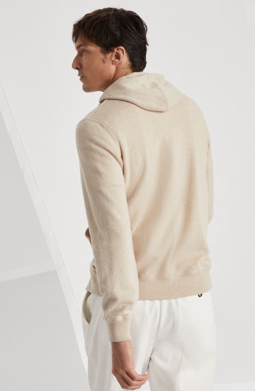Brunello Cucinelli Sweatshirt-style Cardigan In Sand