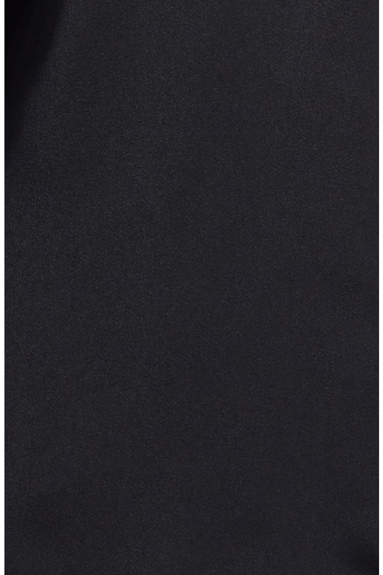Collarless Button Front Blouse, Alternate, color, BLACK