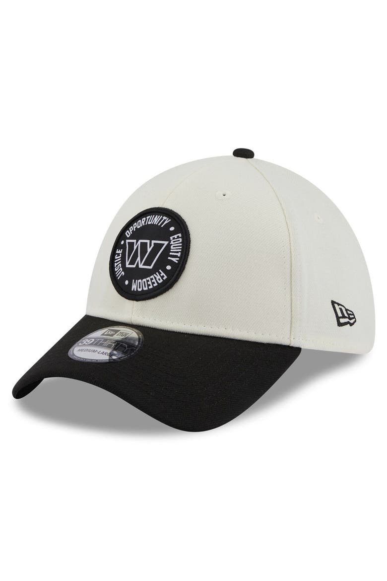 Men's New Era Cream/Black Washington Commanders 2022 Inspire Change  39THIRTY Flex Hat, Main, color, Cream