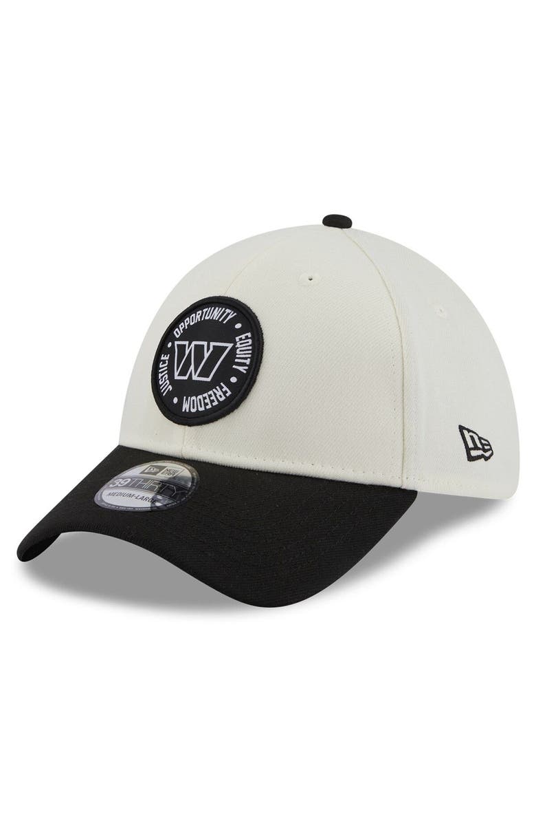 New Era Men's New Era Cream/Black Washington Commanders 2022 Inspire Change 39THIRTY Flex Hat, Main, color,