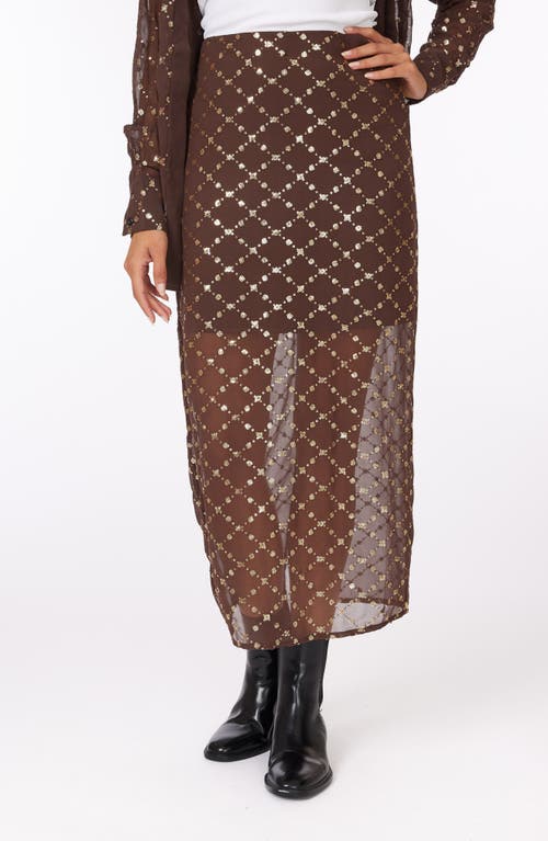 Scotch & Soda Sequin Skirt in Coffee 