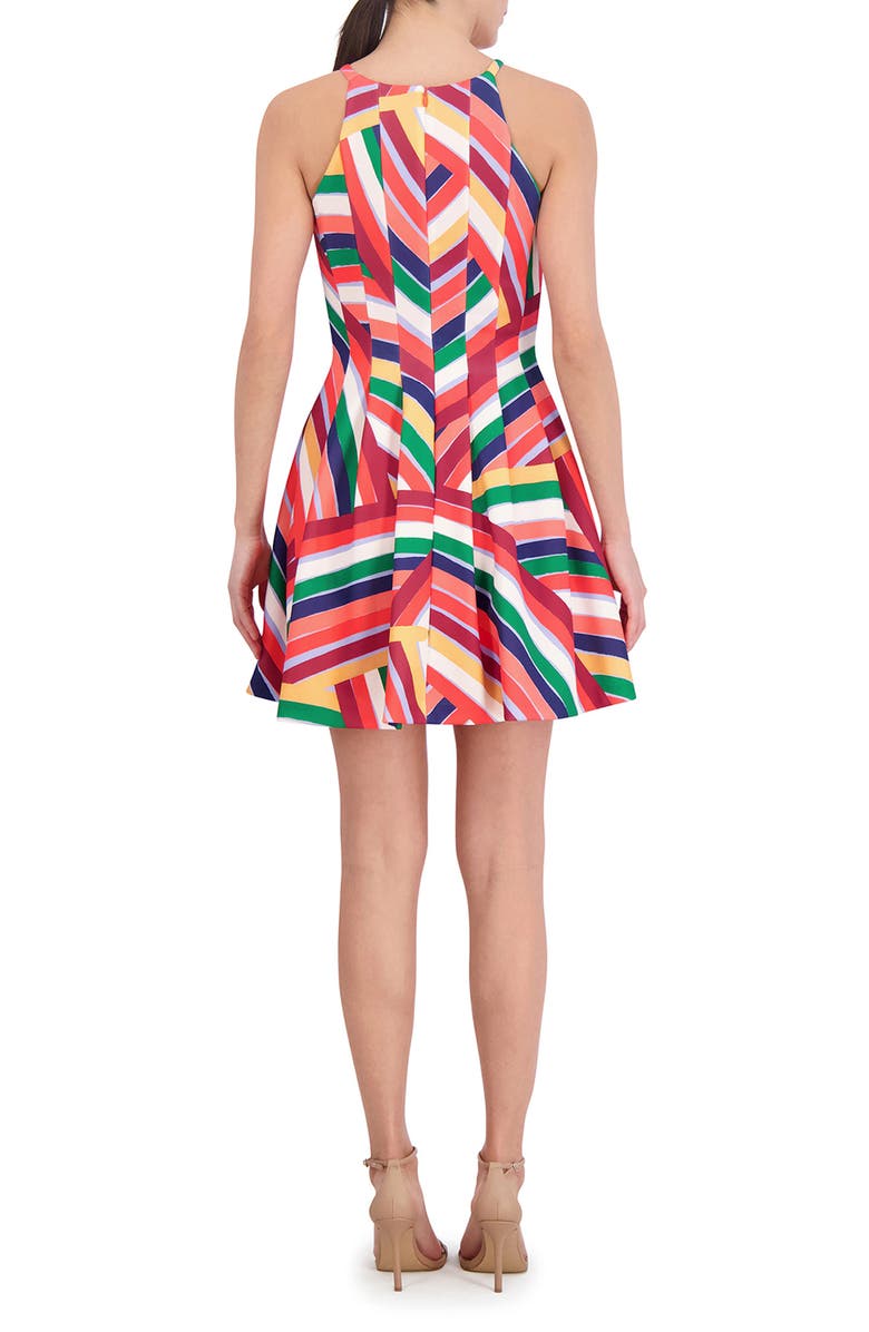 Vince Camuto Halter Neck Fit & Flare Dress, Alternate, color,