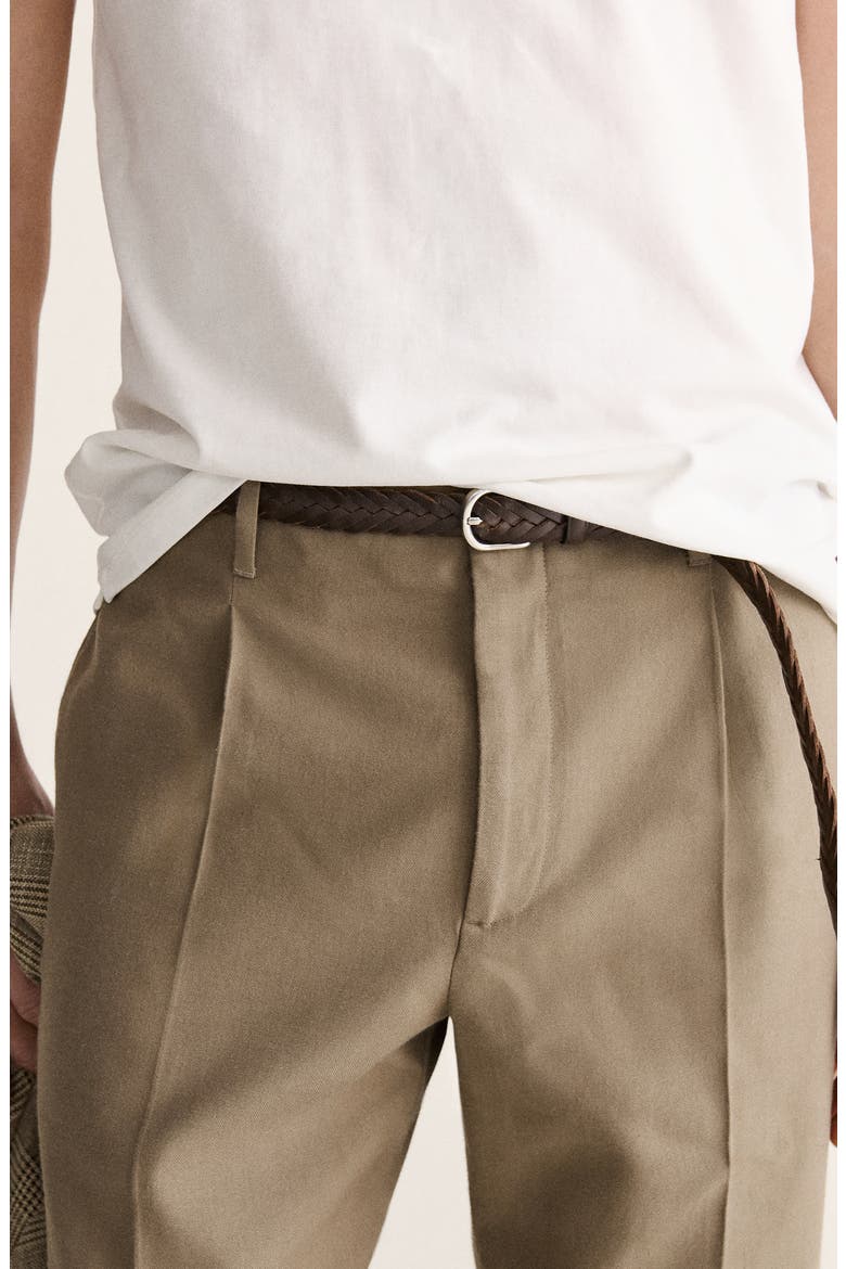 Regular Fit Pleated Pants, Alternate, color, KHAKI