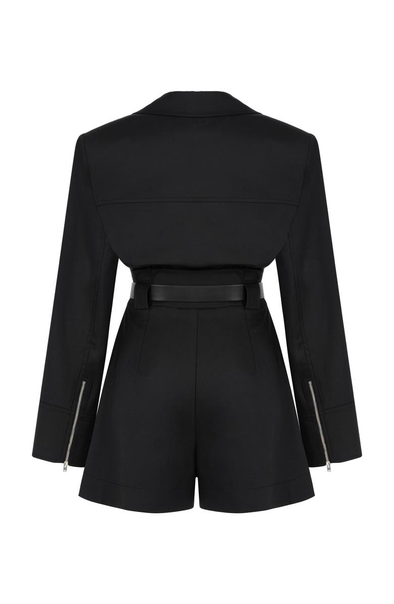 Nocturne Belted Long Sleeve Romper, Alternate, color, 