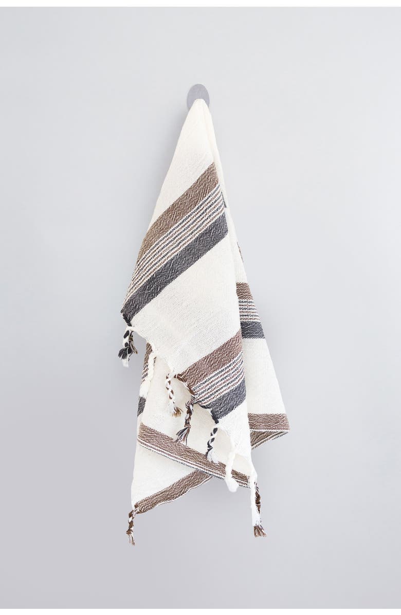Home and Loft Nomad Hand Towel, Main, color, Brown/Cream