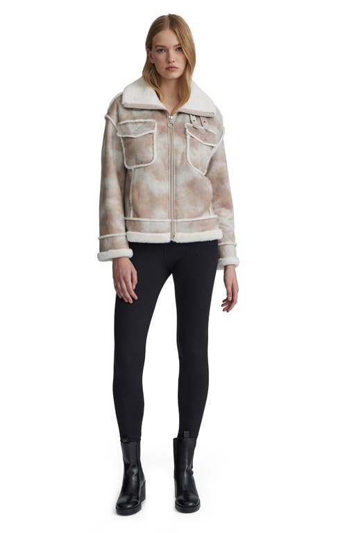 Nvlt Faux Fur Trim Faux Suede Biker Jacket In Gold