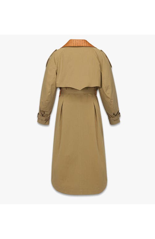 Mcm Trench Coat In Neutral