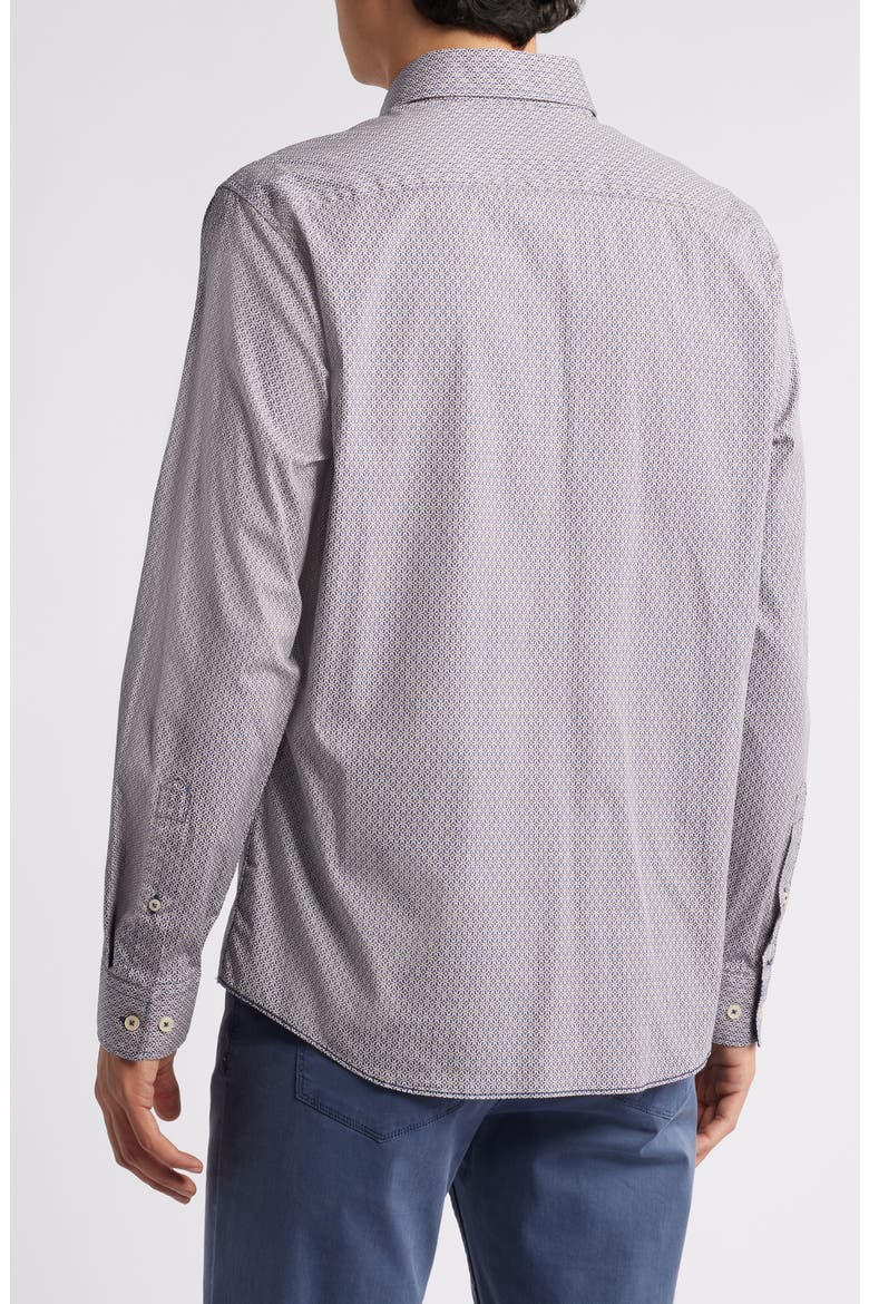 Harold Hi Flex Cotton Button-Up Shirt, Alternate, color, 57-CAMEL