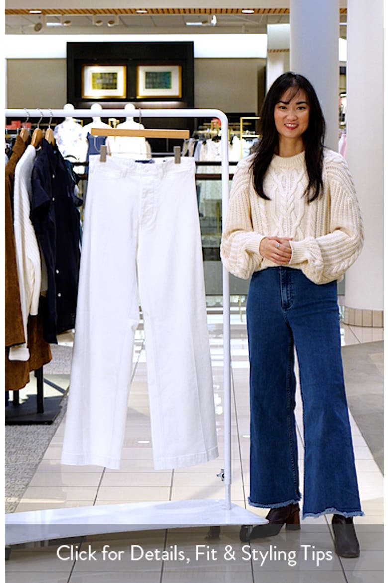 Stretch Cotton Twill Flare Leg Pants (Women) | Nordstrom