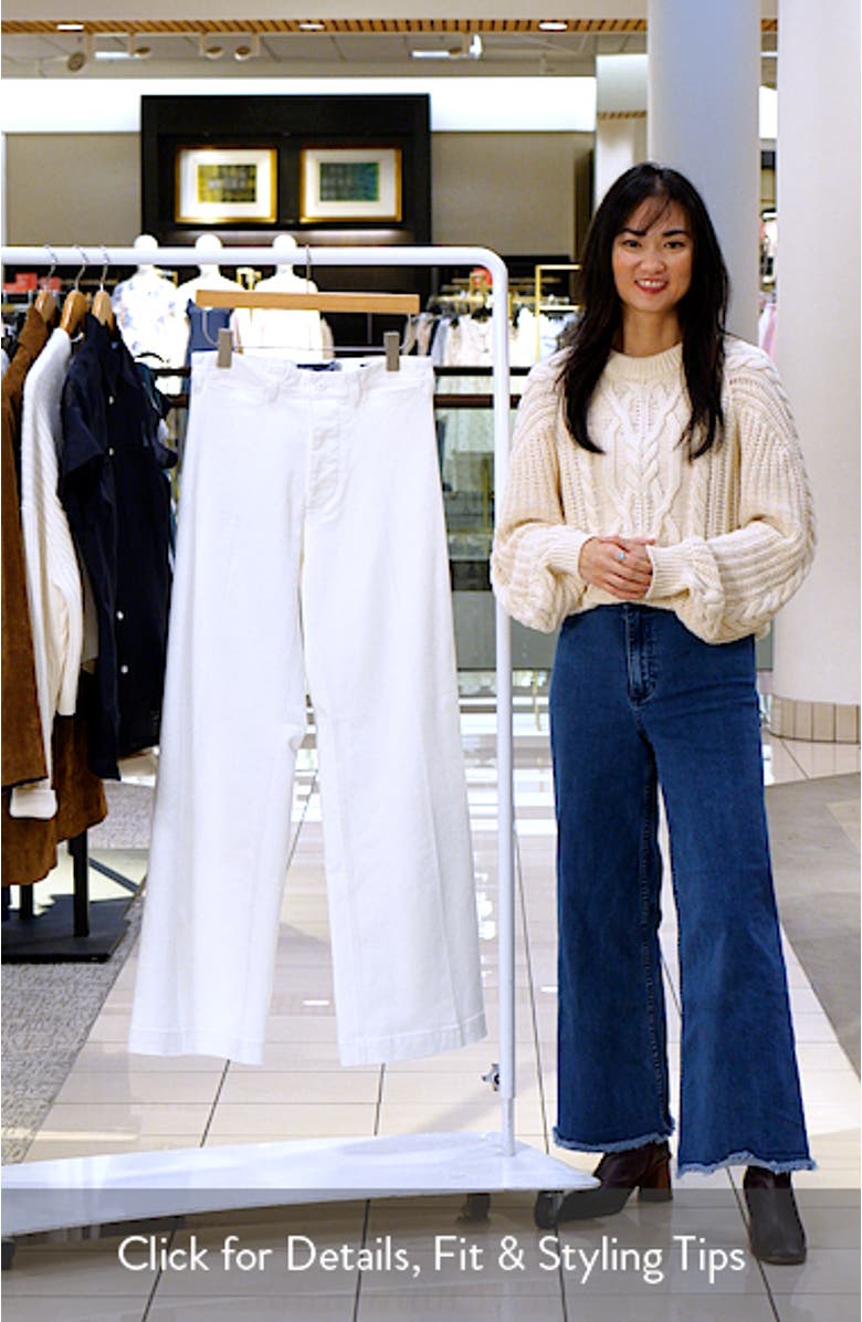 Stretch Cotton Twill Flare Leg Pants, sales video thumbnail