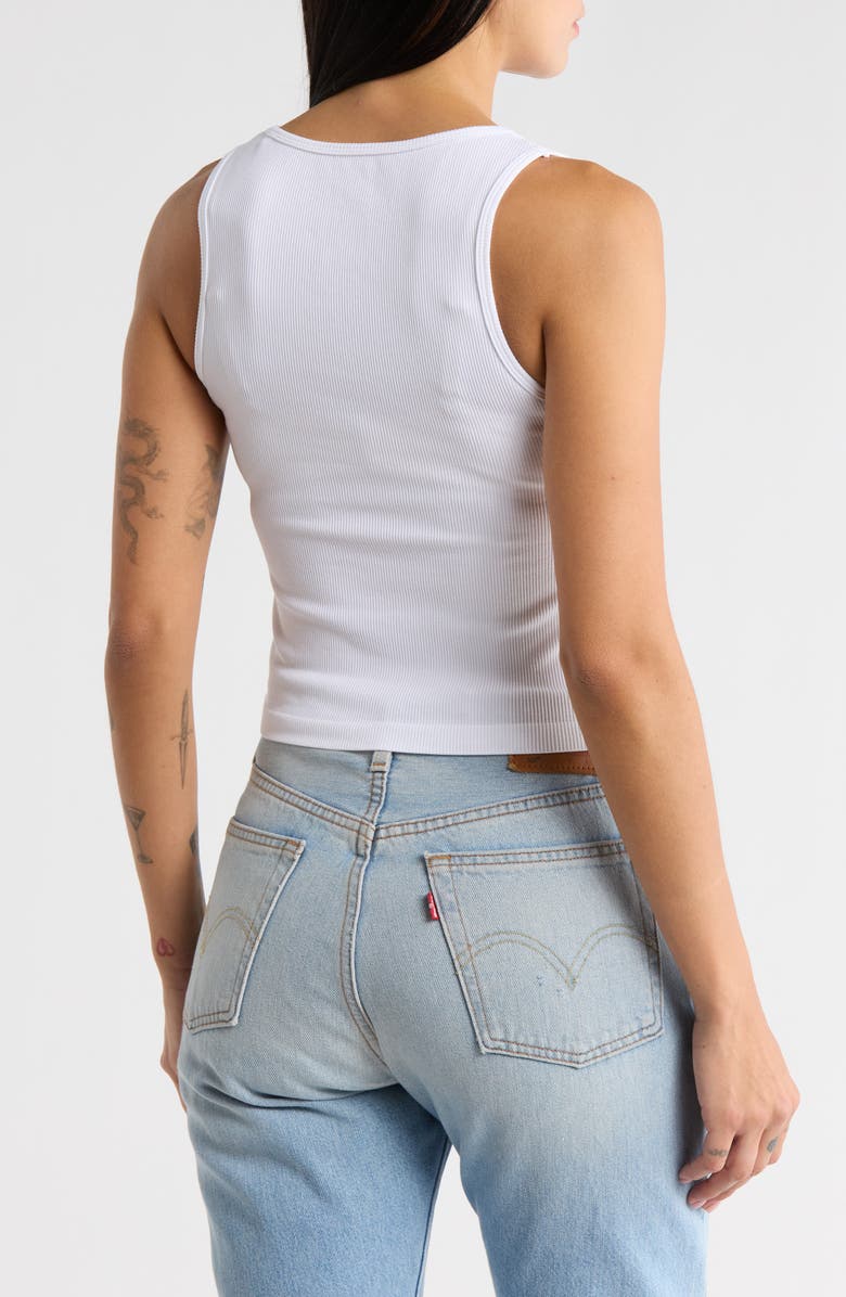 Juicy Couture Rhinestone Logo Seamless Crop Tank, Alternate, color, White