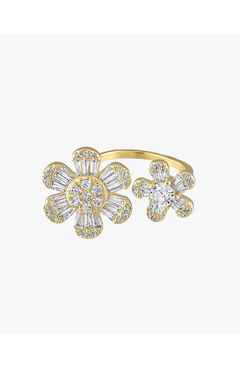 BEN ONI Pave and Baguette CZ Flower Ring, Main, color,