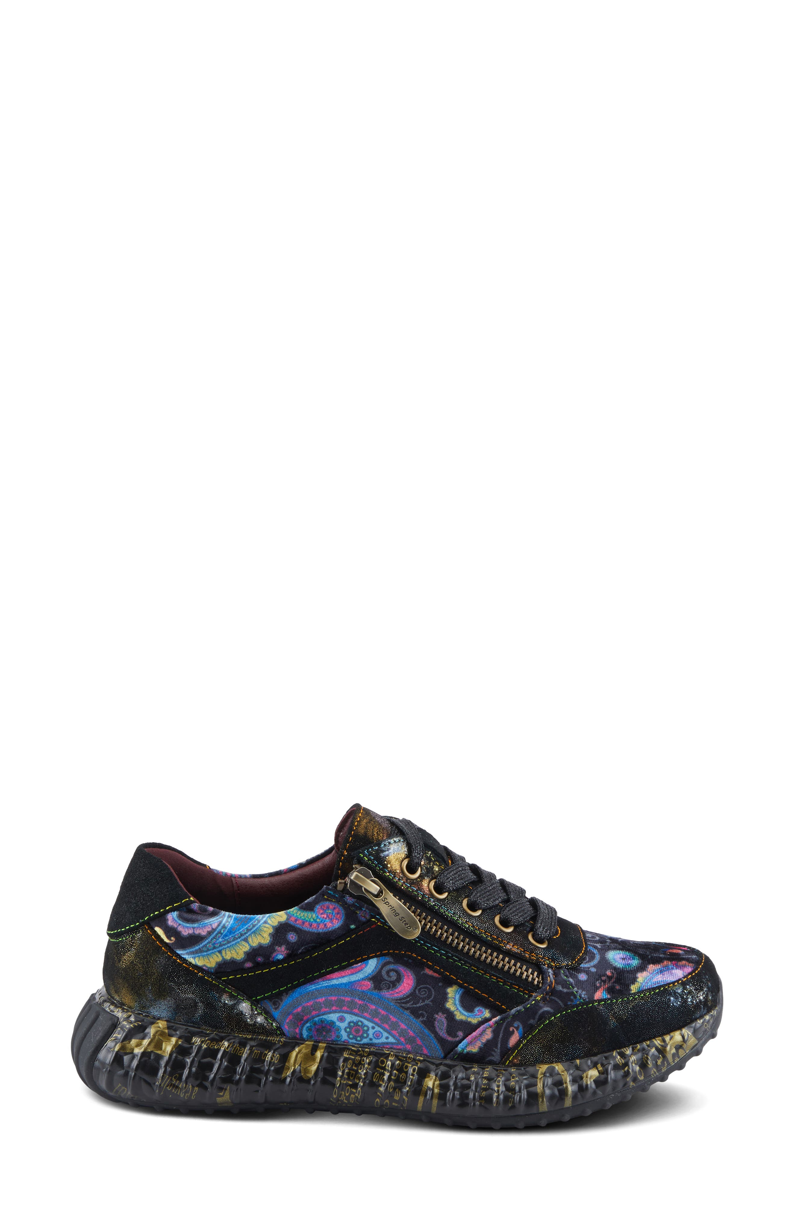L'Artiste by Spring Step Javana Platform Sneaker, Alternate, color, Black Multi