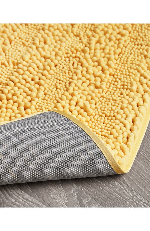 Laura Ashley Chenille Set Of 2 Bath Rugs In Yellow