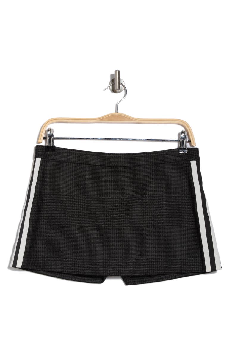 Alice + Olivia Mace Houndstooth Miniskort, Alternate, color, Charcoal Grey Melange