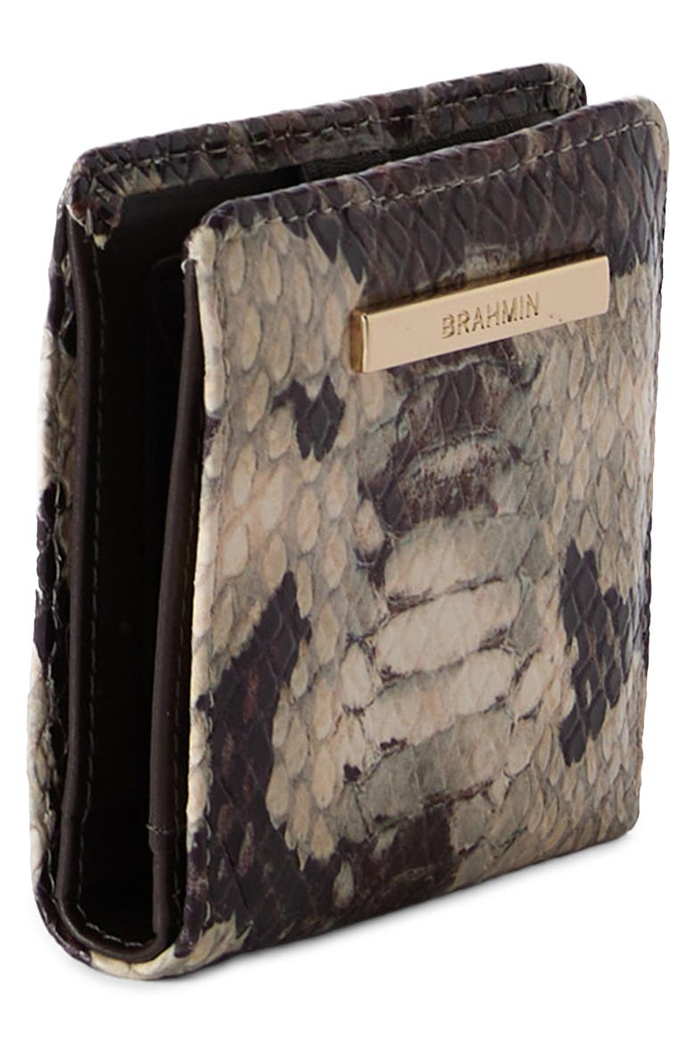 Jane Snakeskin Embossed Leather Bifold Wallet, Alternate, color, FELINE